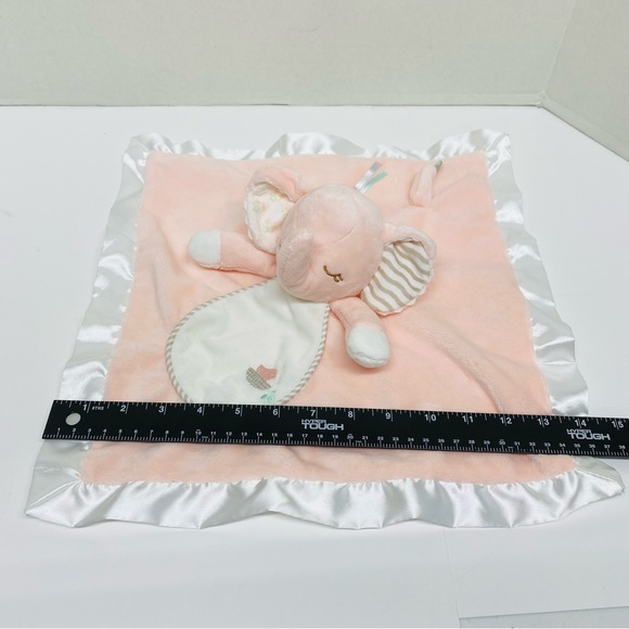 Pink Elephant Lovey Douglas Cuddle Toys Lil Snuggler Pink White Security Blanket - Picture 9 of 10